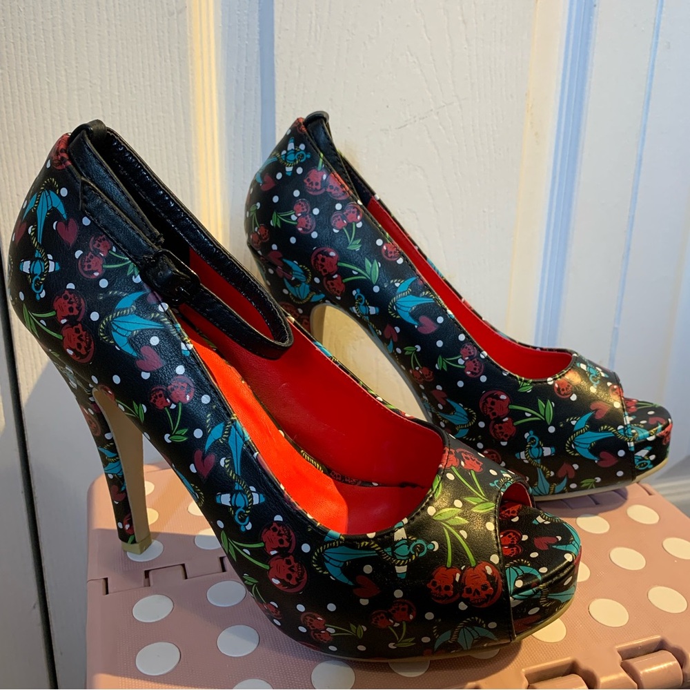 Iron Fist Cherry & Anchor Platform Heel